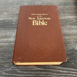 New American Bible St. Joseph Medium size Catholic Brown Leather NAB